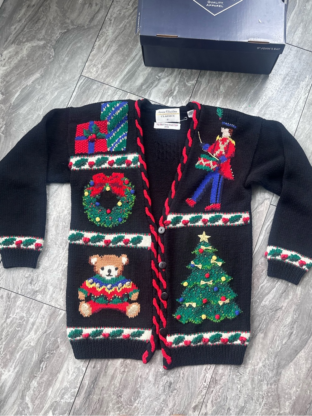 Vintage Marisa Christina Classics 1994 The Christmas Collection Knit Sweater S